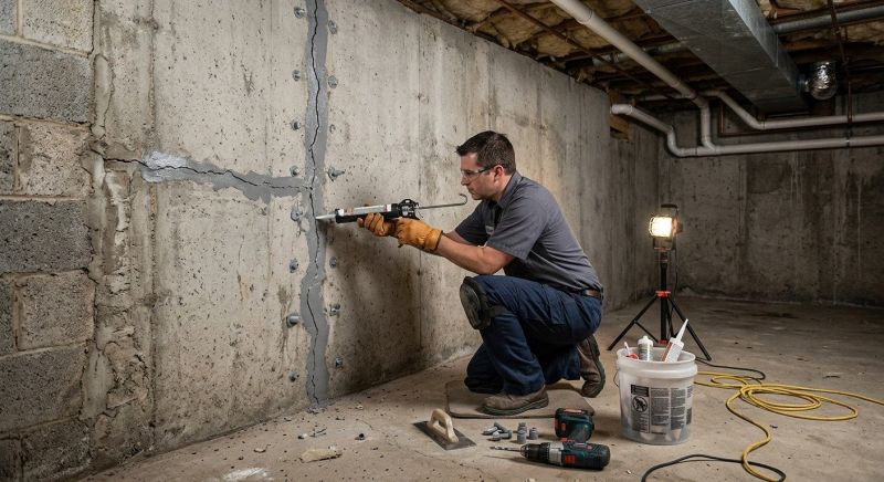 Basement Crack Repair in Cass County, MO