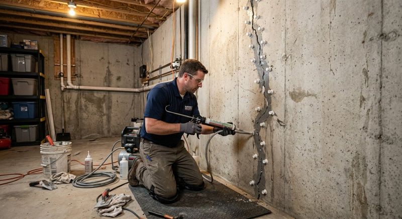 Basement Crack Repair in Cass County, MO