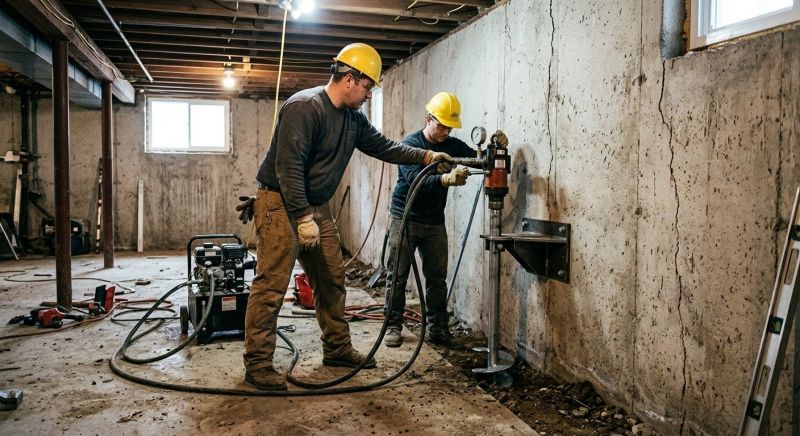 Basement Stabilization in Cass County, MO