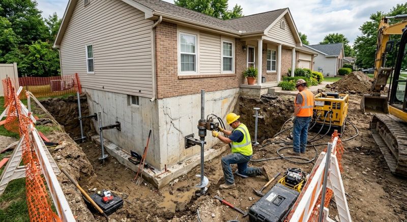 Building Foundation Repair in Leawood, KS