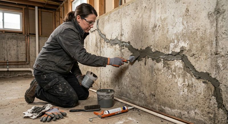 Cracked Basement Floor Repair in Cass County, MO