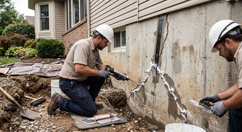 Cracked Foundation Repair in Johnson County, KS