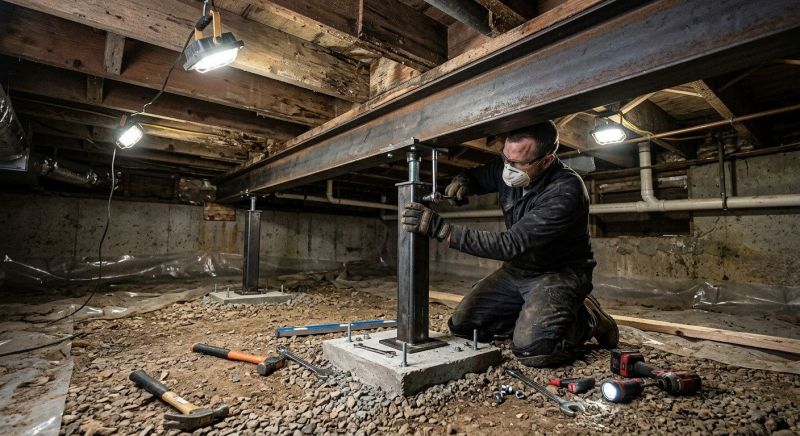 Crawlspace Structural Repair in Cass County, MO
