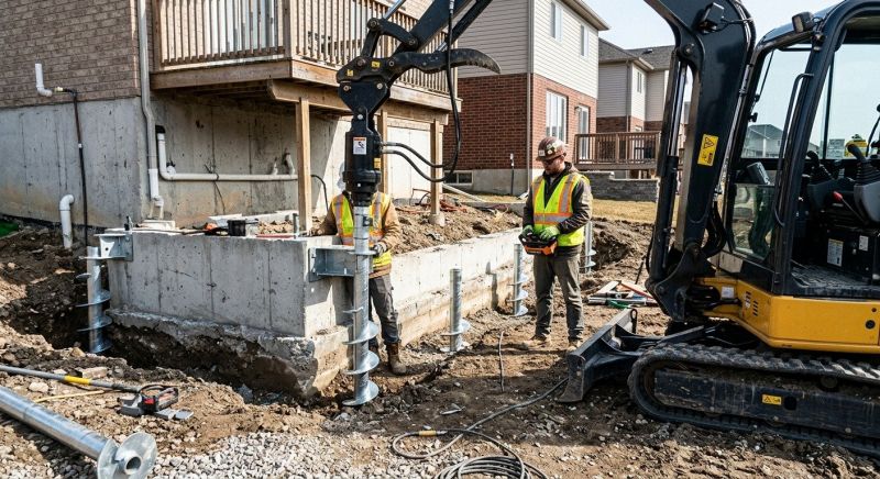 Helical Piers Installation in Cass County, MO