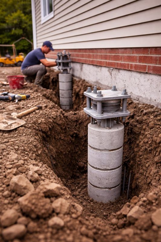 Helical Piers Installation in Cass County, MO
