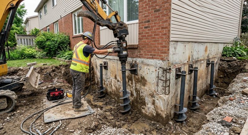 Helical Pile Installation in Cass County, MO