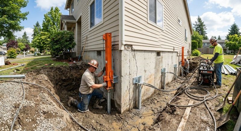 Sinking Foundation Repair in Grain Valley, MO