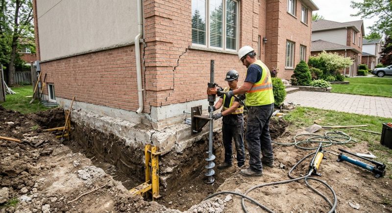 Sinking Foundation Repair in Lenexa, KS