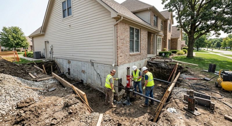 Sinking Foundation Repair in Lone Jack, MO