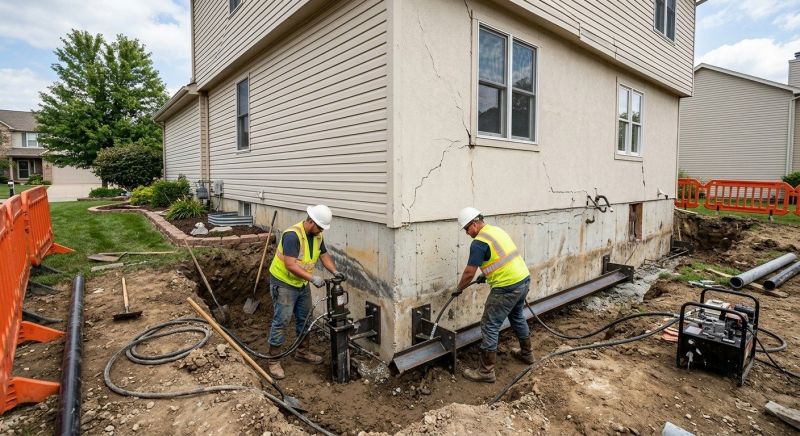 Sinking Foundation Repair in Mission, KS