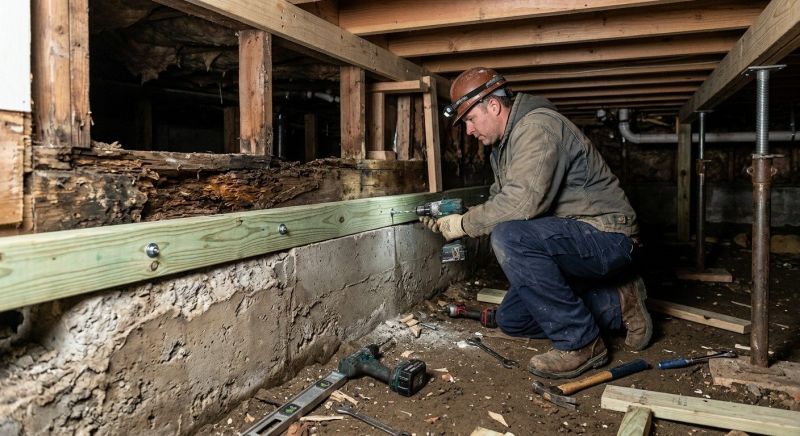 Sinking Foundation Repair in Shawnee, KS